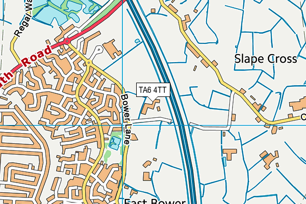 TA6 4TT map - OS VectorMap District (Ordnance Survey)