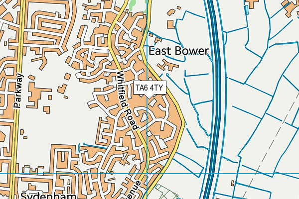 TA6 4TY map - OS VectorMap District (Ordnance Survey)