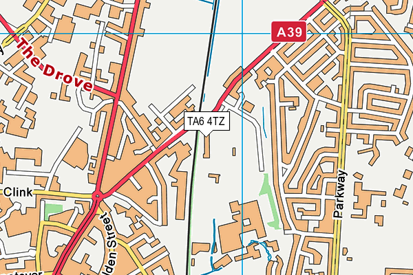 Fairfax Park map (TA6 4TZ) - OS VectorMap District (Ordnance Survey)