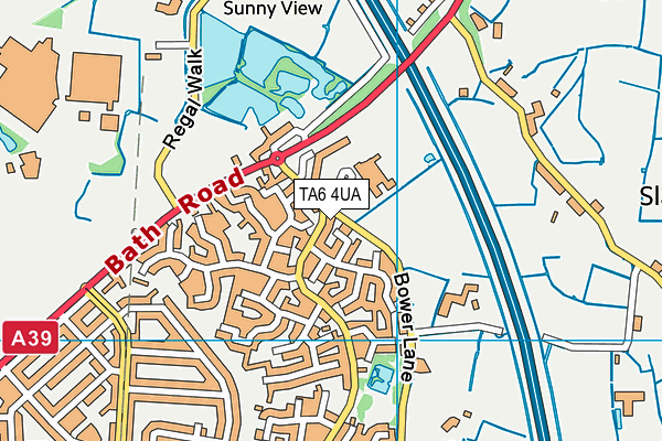 TA6 4UA map - OS VectorMap District (Ordnance Survey)