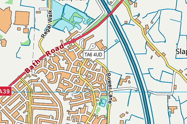 TA6 4UD map - OS VectorMap District (Ordnance Survey)