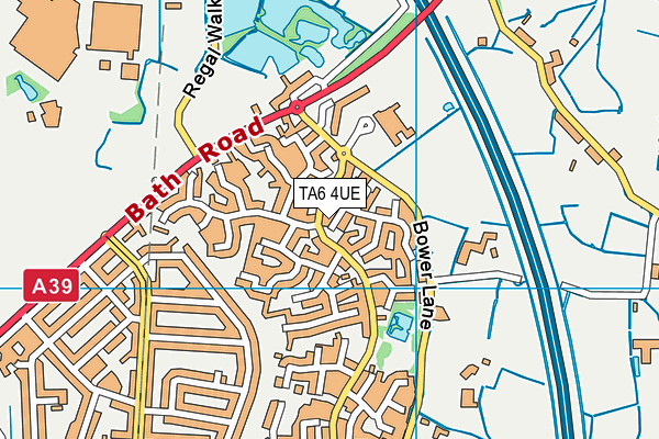 TA6 4UE map - OS VectorMap District (Ordnance Survey)