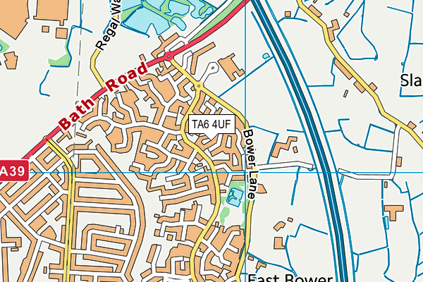 TA6 4UF map - OS VectorMap District (Ordnance Survey)