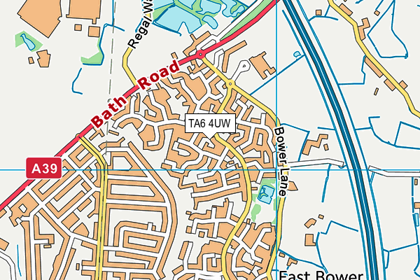 TA6 4UW map - OS VectorMap District (Ordnance Survey)