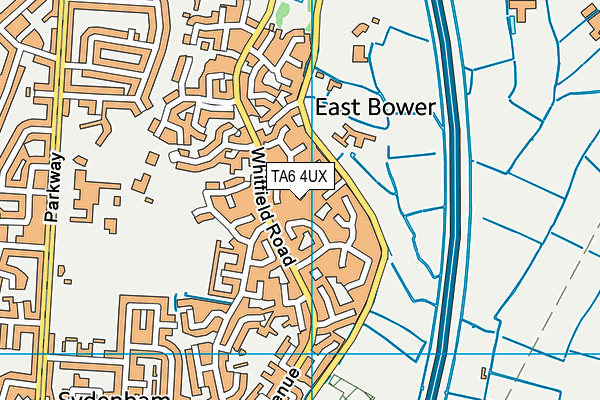 TA6 4UX map - OS VectorMap District (Ordnance Survey)