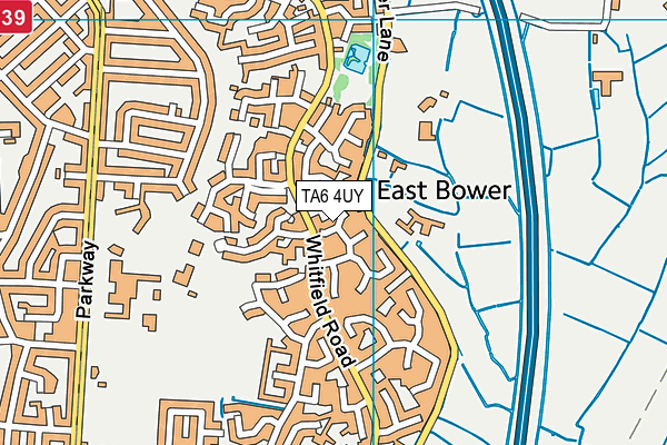 TA6 4UY map - OS VectorMap District (Ordnance Survey)