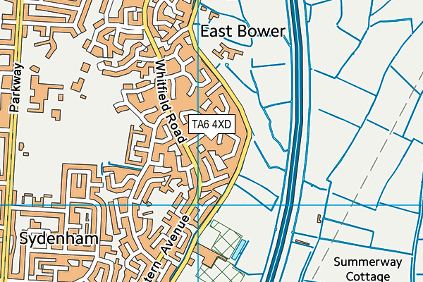TA6 4XD map - OS VectorMap District (Ordnance Survey)