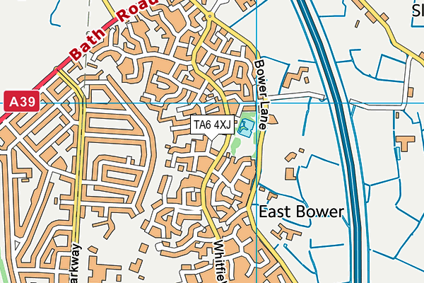 TA6 4XJ map - OS VectorMap District (Ordnance Survey)