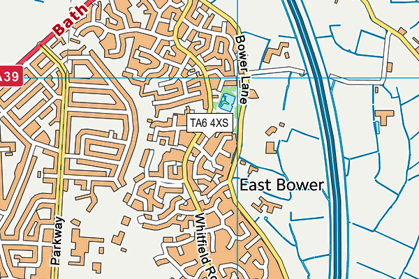 TA6 4XS map - OS VectorMap District (Ordnance Survey)