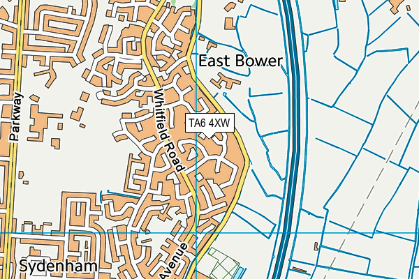 TA6 4XW map - OS VectorMap District (Ordnance Survey)