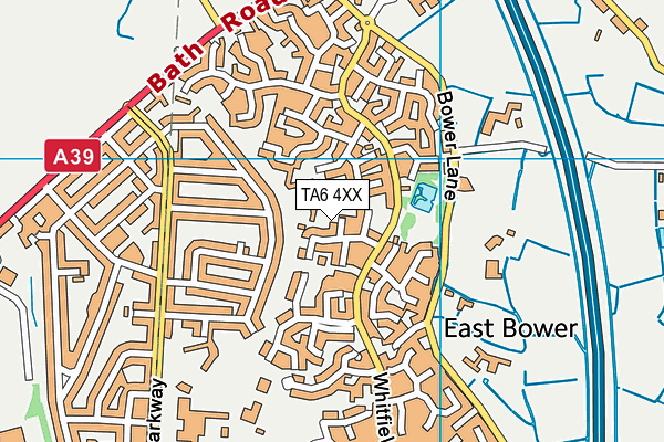 TA6 4XX map - OS VectorMap District (Ordnance Survey)