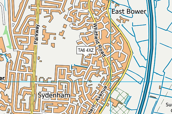 TA6 4XZ map - OS VectorMap District (Ordnance Survey)