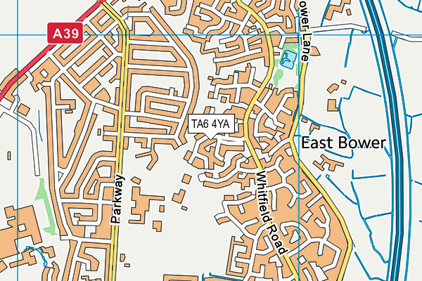 TA6 4YA map - OS VectorMap District (Ordnance Survey)