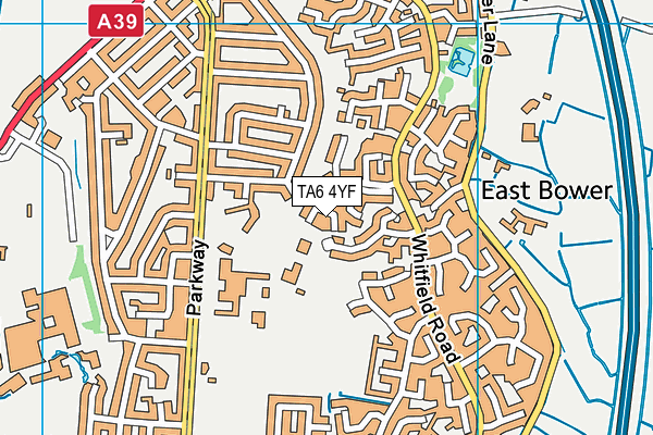 TA6 4YF map - OS VectorMap District (Ordnance Survey)