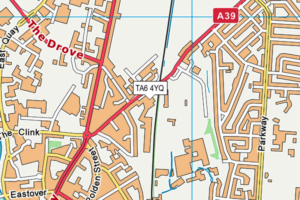 TA6 4YQ map - OS VectorMap District (Ordnance Survey)