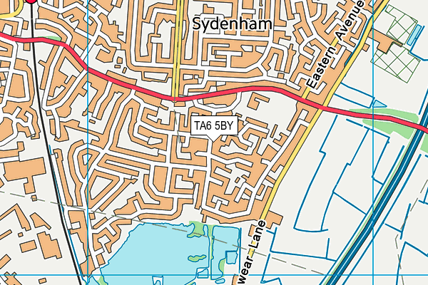 TA6 5BY map - OS VectorMap District (Ordnance Survey)