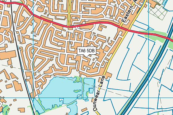 TA6 5DB map - OS VectorMap District (Ordnance Survey)