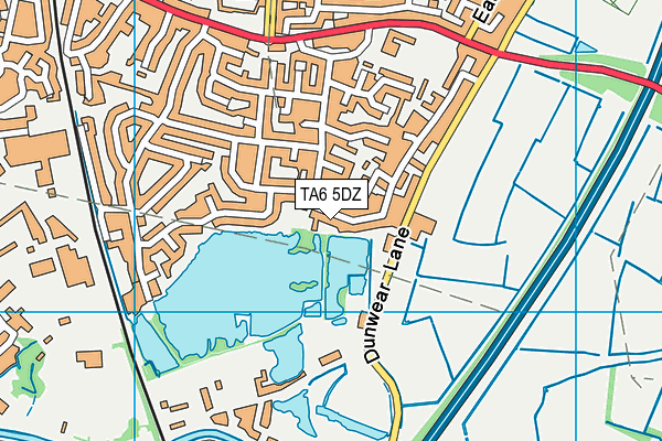 TA6 5DZ map - OS VectorMap District (Ordnance Survey)