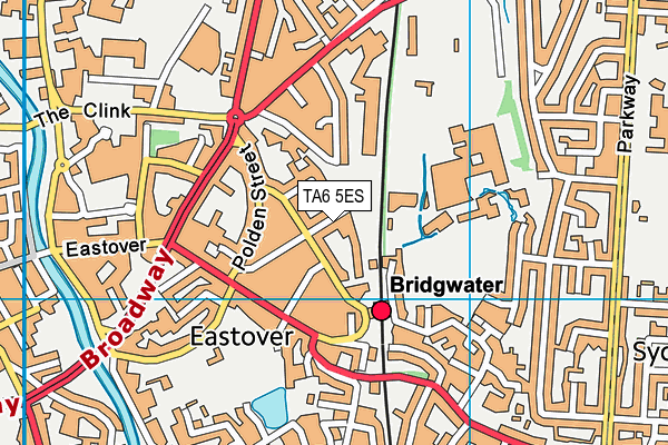 TA6 5ES map - OS VectorMap District (Ordnance Survey)