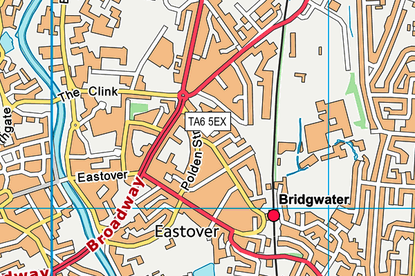 Eastover Primary School map (TA6 5EX) - OS VectorMap District (Ordnance Survey)