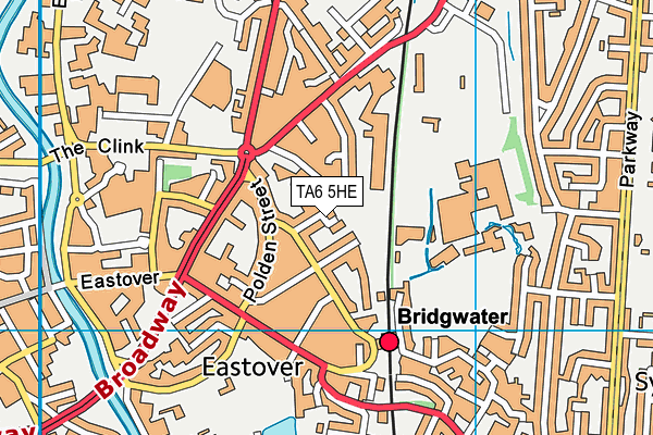 TA6 5HE map - OS VectorMap District (Ordnance Survey)