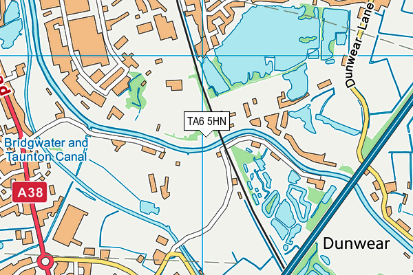 TA6 5HN map - OS VectorMap District (Ordnance Survey)