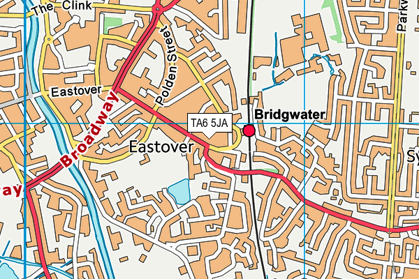 TA6 5JA map - OS VectorMap District (Ordnance Survey)