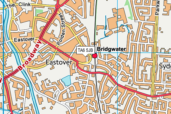 TA6 5JB map - OS VectorMap District (Ordnance Survey)