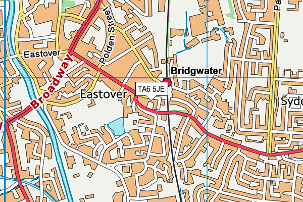 TA6 5JE map - OS VectorMap District (Ordnance Survey)