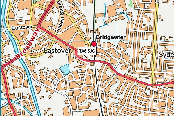 TA6 5JG map - OS VectorMap District (Ordnance Survey)