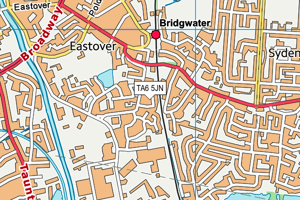 TA6 5JN map - OS VectorMap District (Ordnance Survey)