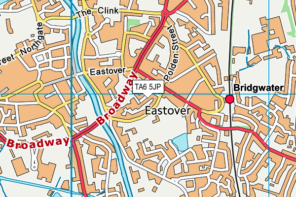 TA6 5JP map - OS VectorMap District (Ordnance Survey)