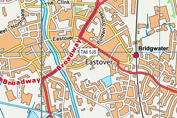 TA6 5JS map - OS VectorMap District (Ordnance Survey)