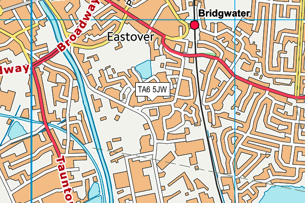 TA6 5JW map - OS VectorMap District (Ordnance Survey)