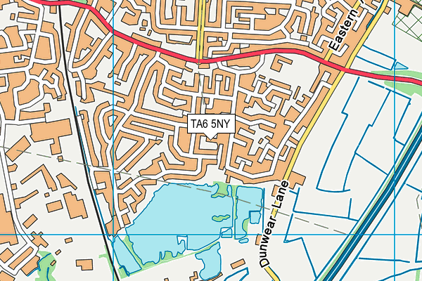 TA6 5NY map - OS VectorMap District (Ordnance Survey)