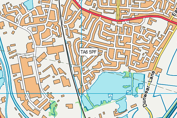 TA6 5PF map - OS VectorMap District (Ordnance Survey)