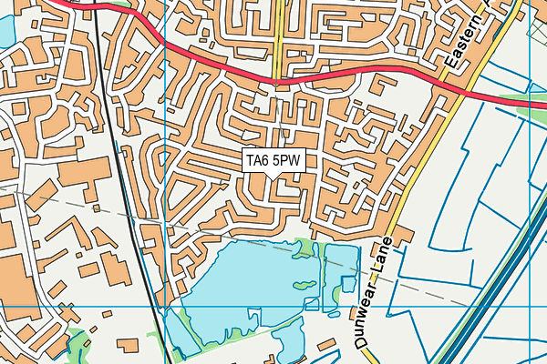 TA6 5PW map - OS VectorMap District (Ordnance Survey)
