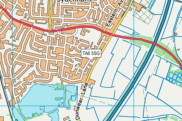 TA6 5SG map - OS VectorMap District (Ordnance Survey)