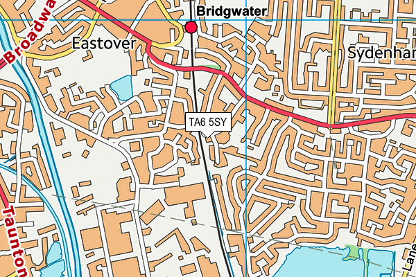 TA6 5SY map - OS VectorMap District (Ordnance Survey)