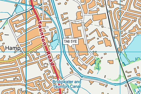 TA6 5YE map - OS VectorMap District (Ordnance Survey)