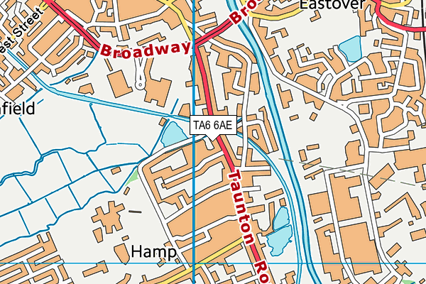 TA6 6AE map - OS VectorMap District (Ordnance Survey)