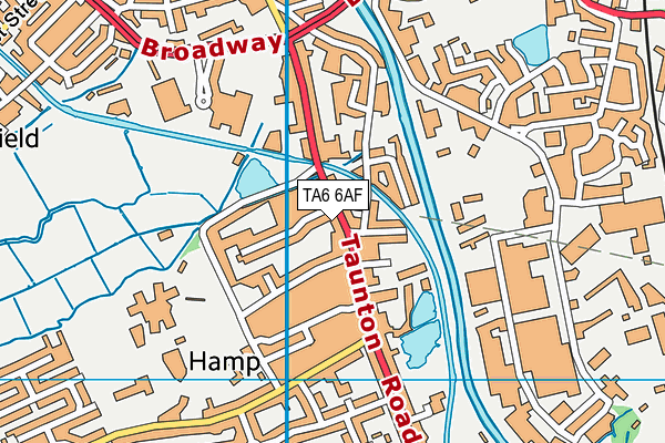 TA6 6AF map - OS VectorMap District (Ordnance Survey)