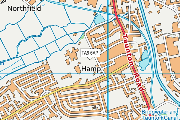 TA6 6AP map - OS VectorMap District (Ordnance Survey)