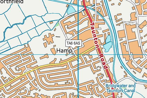 TA6 6AS map - OS VectorMap District (Ordnance Survey)