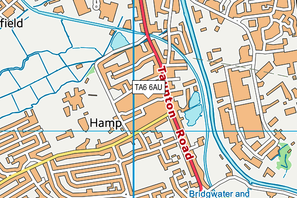 TA6 6AU map - OS VectorMap District (Ordnance Survey)