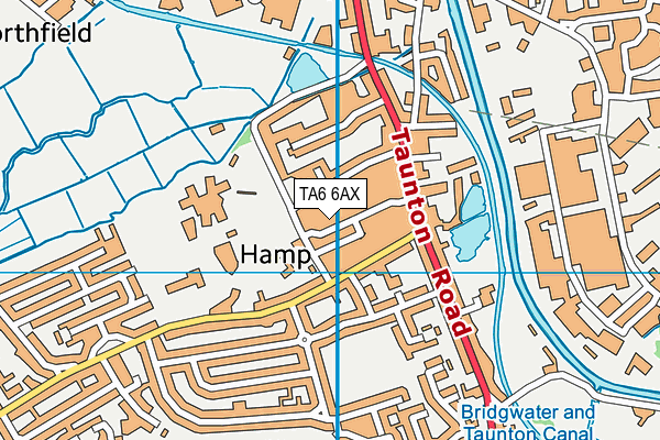 TA6 6AX map - OS VectorMap District (Ordnance Survey)