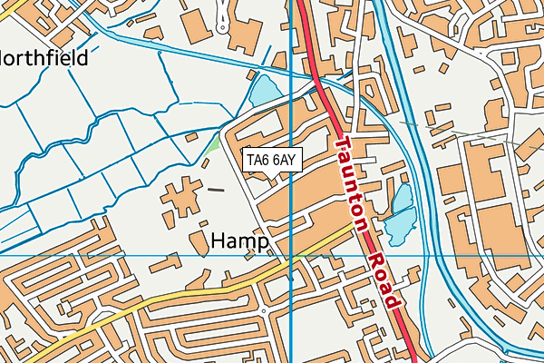 TA6 6AY map - OS VectorMap District (Ordnance Survey)
