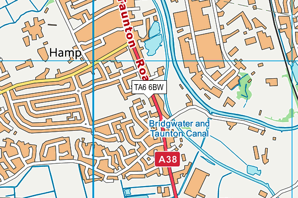 TA6 6BW map - OS VectorMap District (Ordnance Survey)