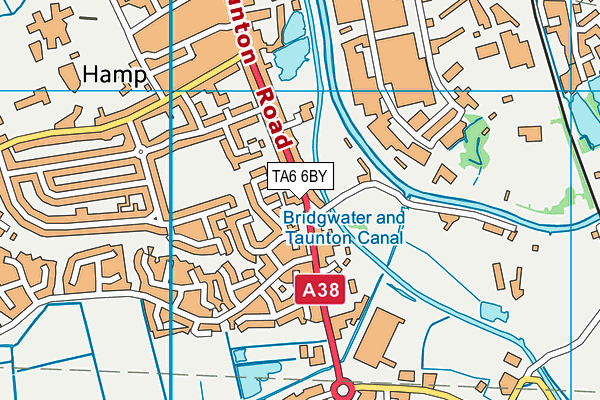 TA6 6BY map - OS VectorMap District (Ordnance Survey)