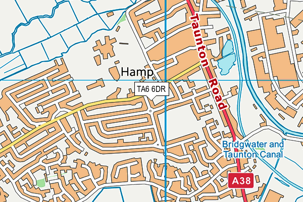 TA6 6DR map - OS VectorMap District (Ordnance Survey)